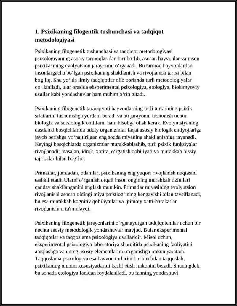 PSIXIKANING FILOGENTIK TARAQQIYOTI 3