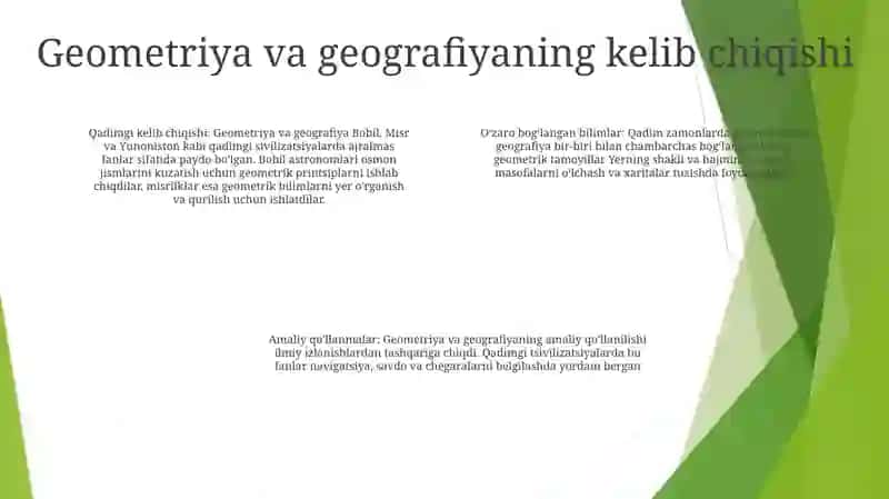 Geometriyada Geografiya O'rni 3