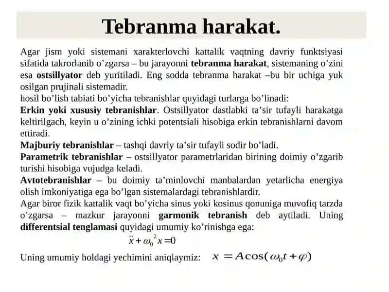 MEХАNIK TEBRАNISHLАR 3