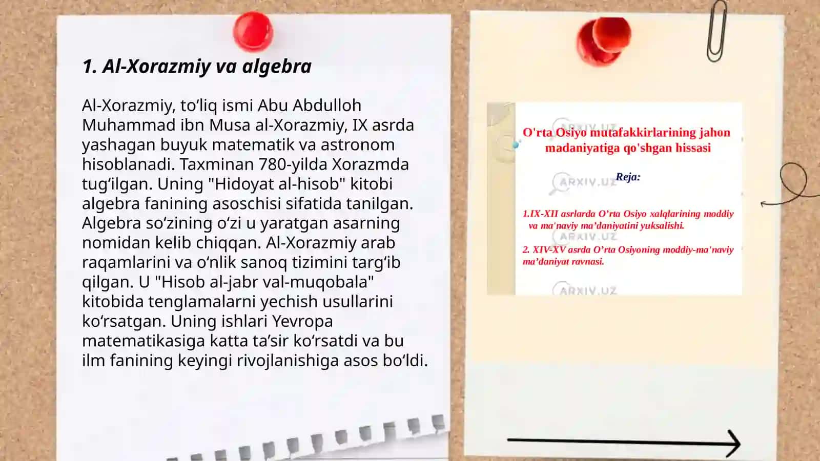 Al-Xorazmiy va algebra 3