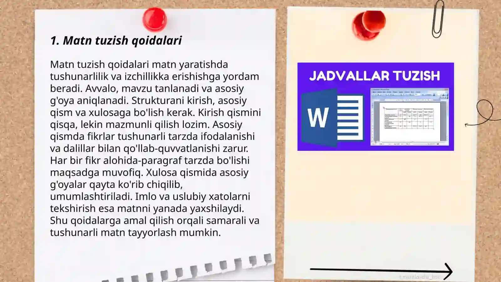 Matnni yaratish va tuzish 3