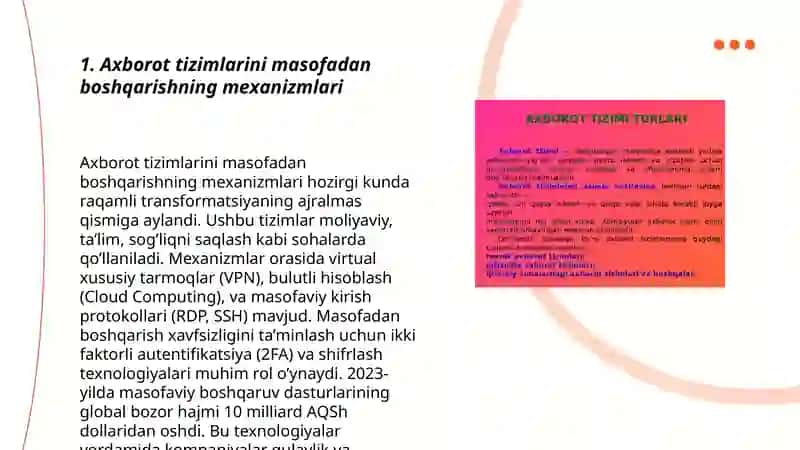 Axbarot tizimlarini masofadan boshqarish vositalari 3