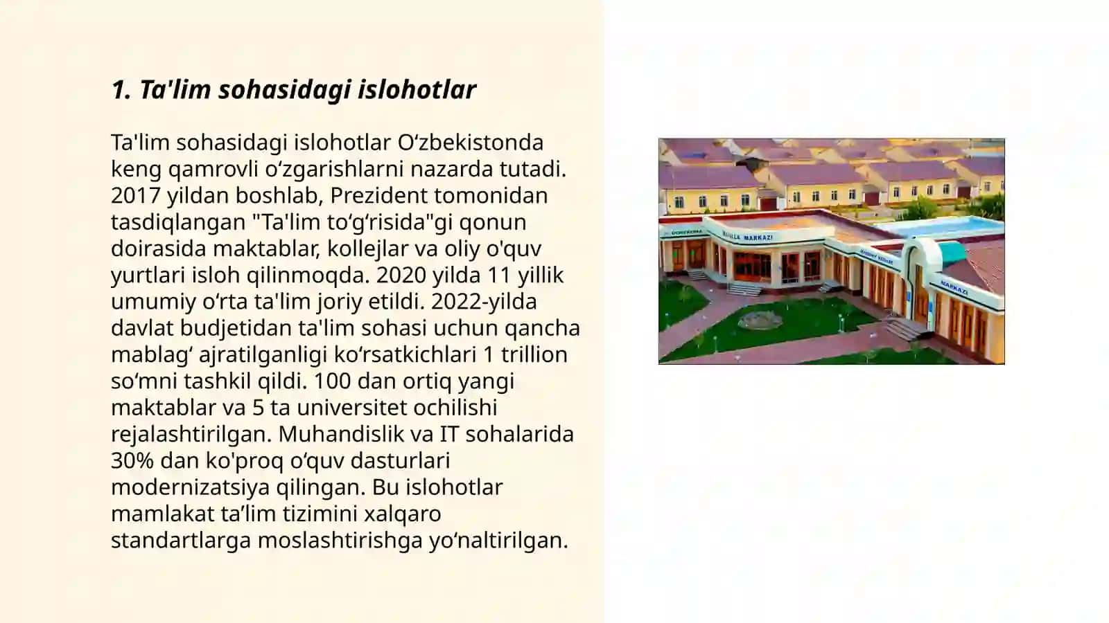 Ozbekiston Respublikasida ijtimoiy sohadegi islohatlar 3