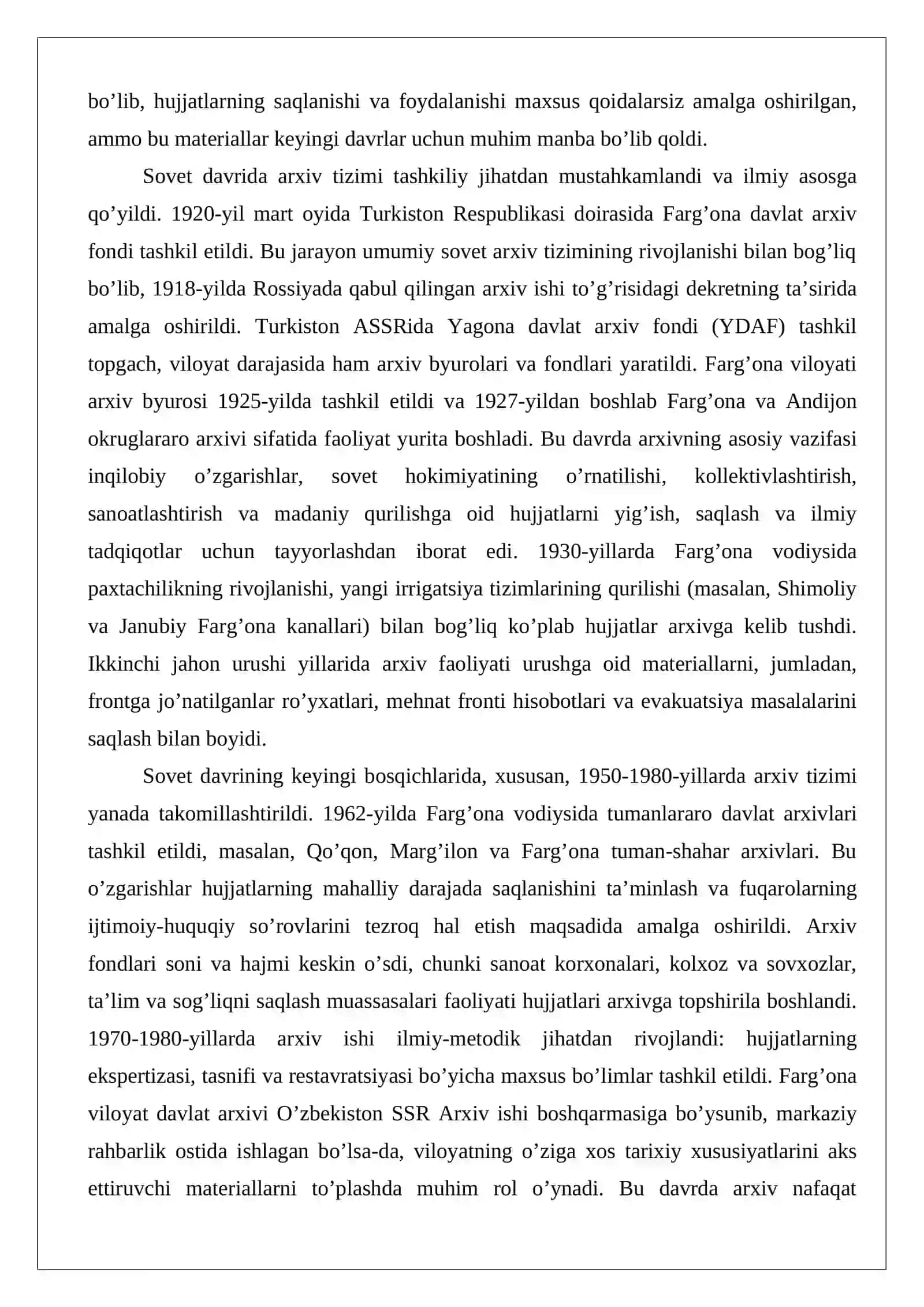 Farg’ona viloyat davlat arxivining noshirlik ishlari 3