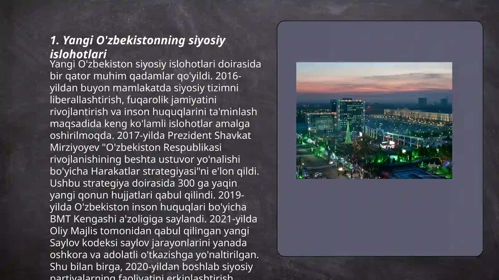 Yangi O'zbekistonning siyosiy islohotlari 3