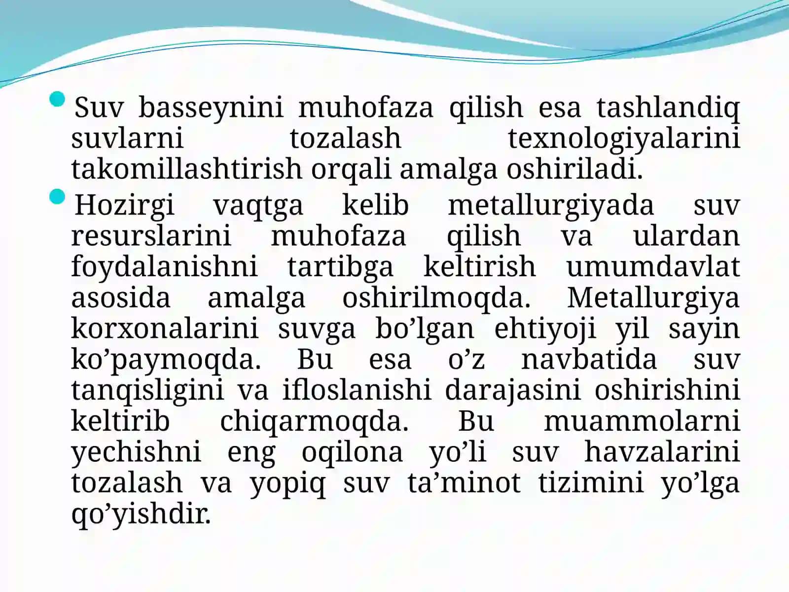 Metallurgiyada ekologiya asoslari 3