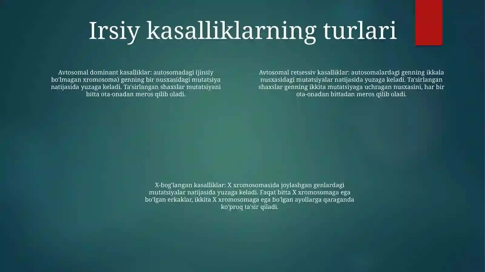 Odamda Irsiy Kasalliklar 3