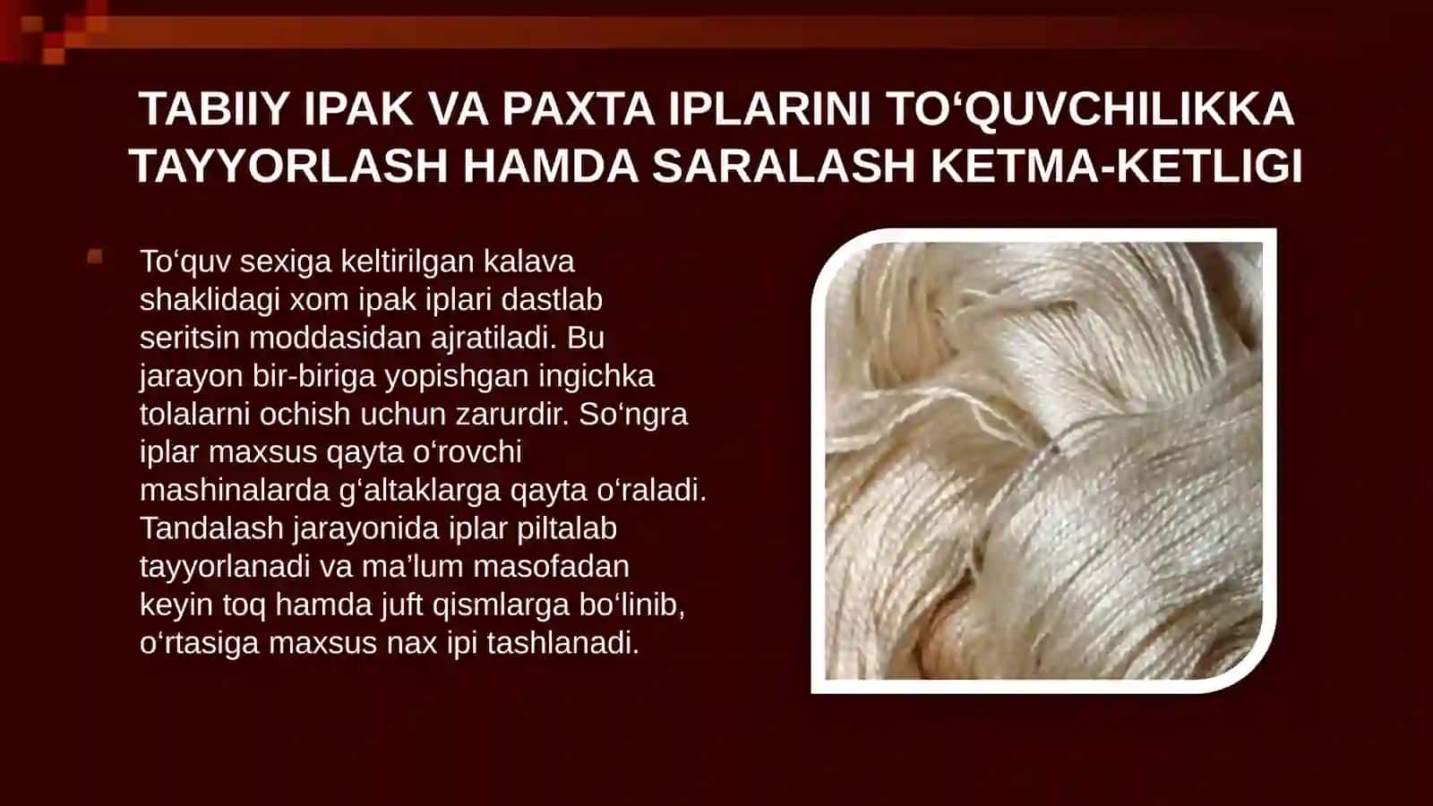 To’quv dastgohlarini etsini tuzilishi. 3