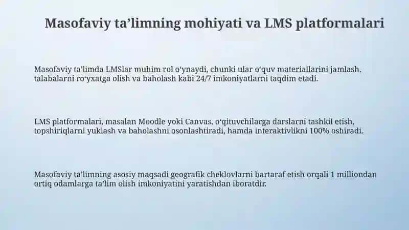 Masofaviy ta‘lim LMS olish 3