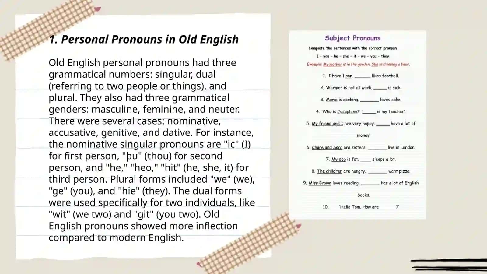 Personal Pronouns in Old English 3