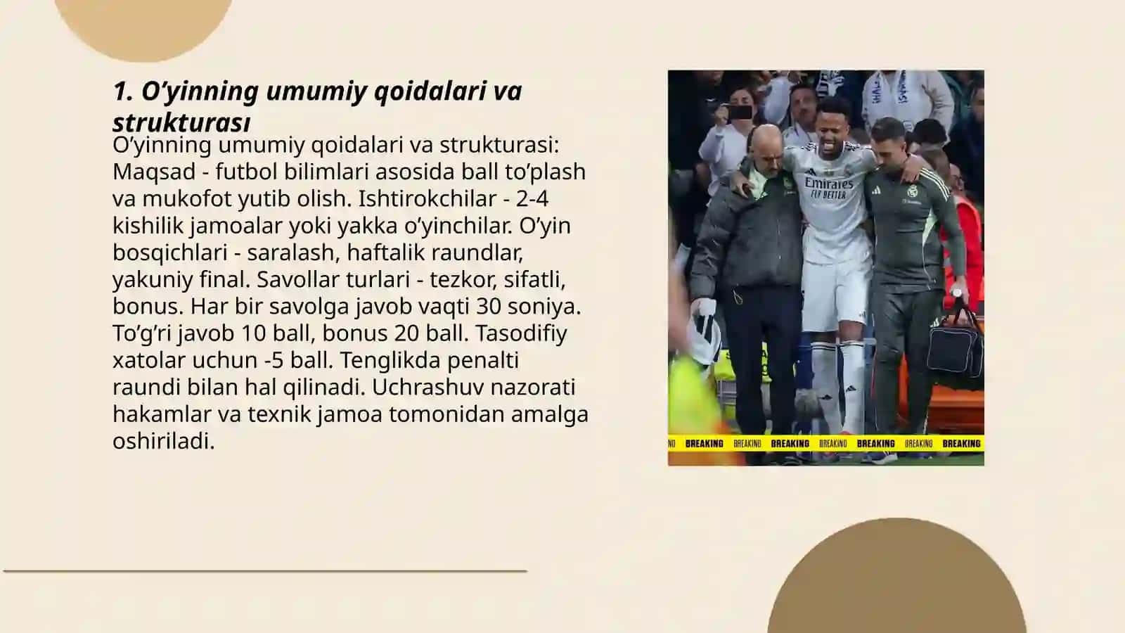 Futbol-millionlar o’yini 3