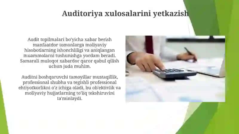 Moliyaviy hisobot auditining maqsadi va uning asosiy tamoyillari 3