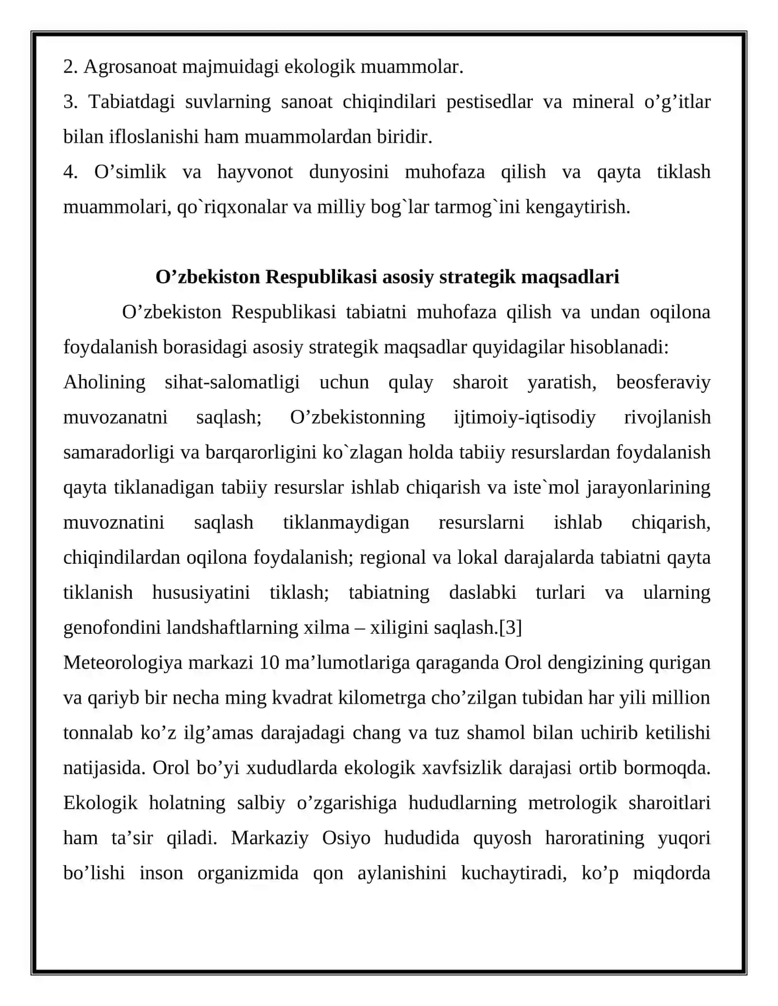 O'zbekiston respublikasining ekologik muammolari 3