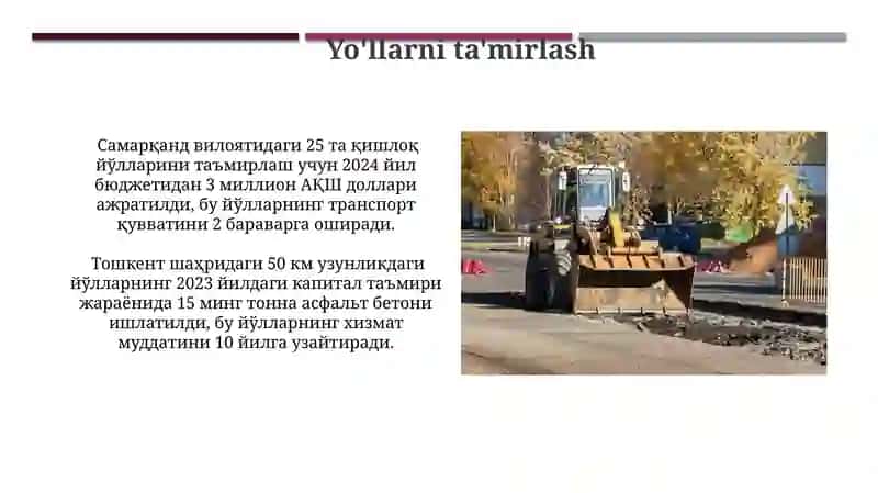 Yo'llarni ta'mirlash 3