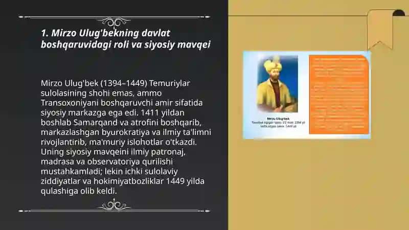 Mirzo Ulug'bek 3