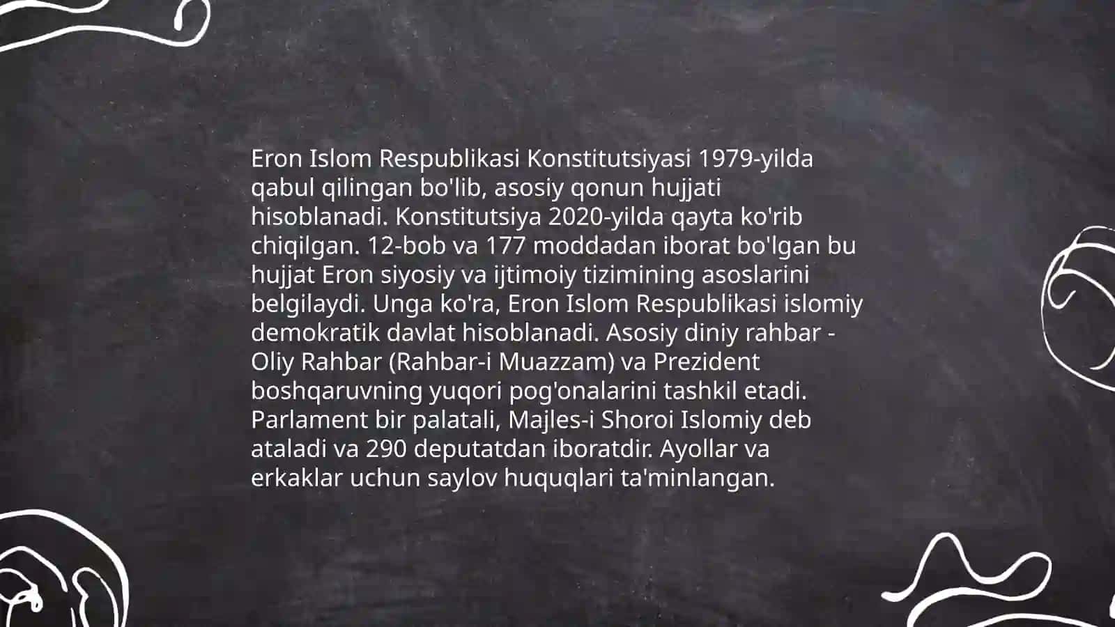 Eron Islom Respublikasi Konstitutsiyasi 3