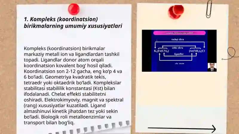 Kompleks birikmalar,biologik faol moddalar 3