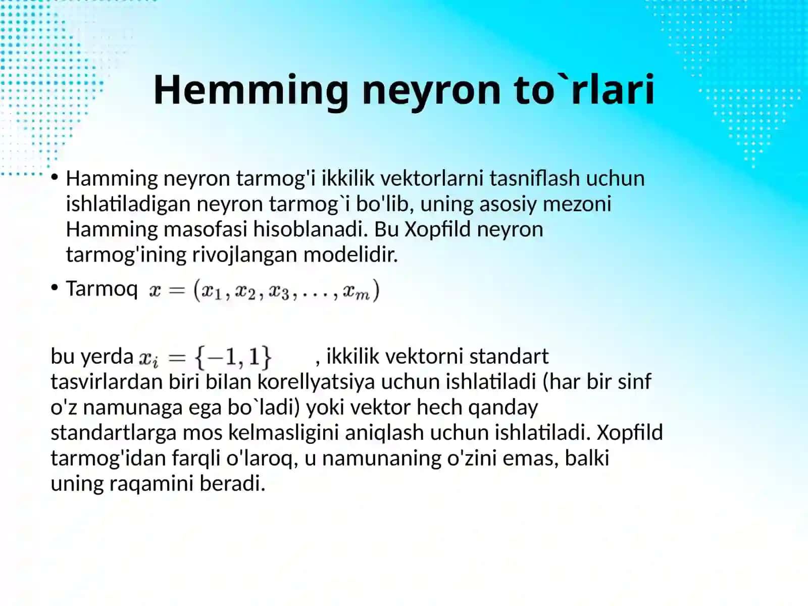 Hemming neyron to`ri 3