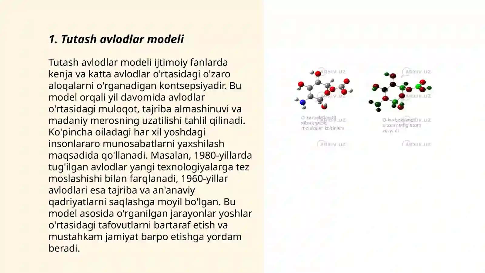 Tutash avlodlar iqtisodiy oʻsish modeli 3