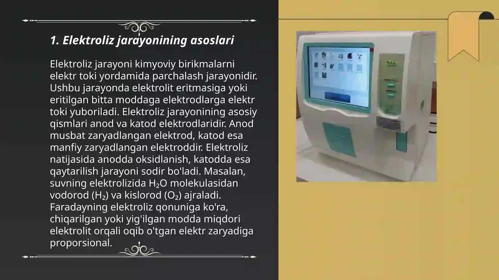 Elektroliz jarayonining asoslari 3