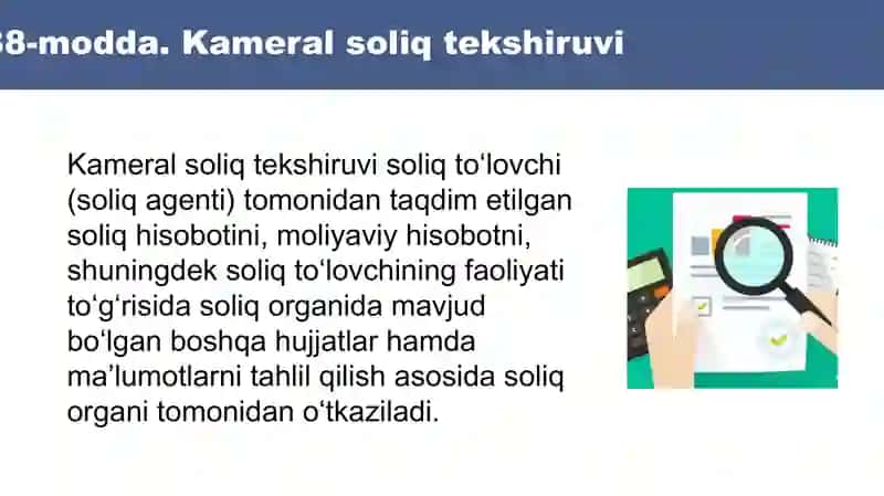 Kameral soliq tekshiruvi 3