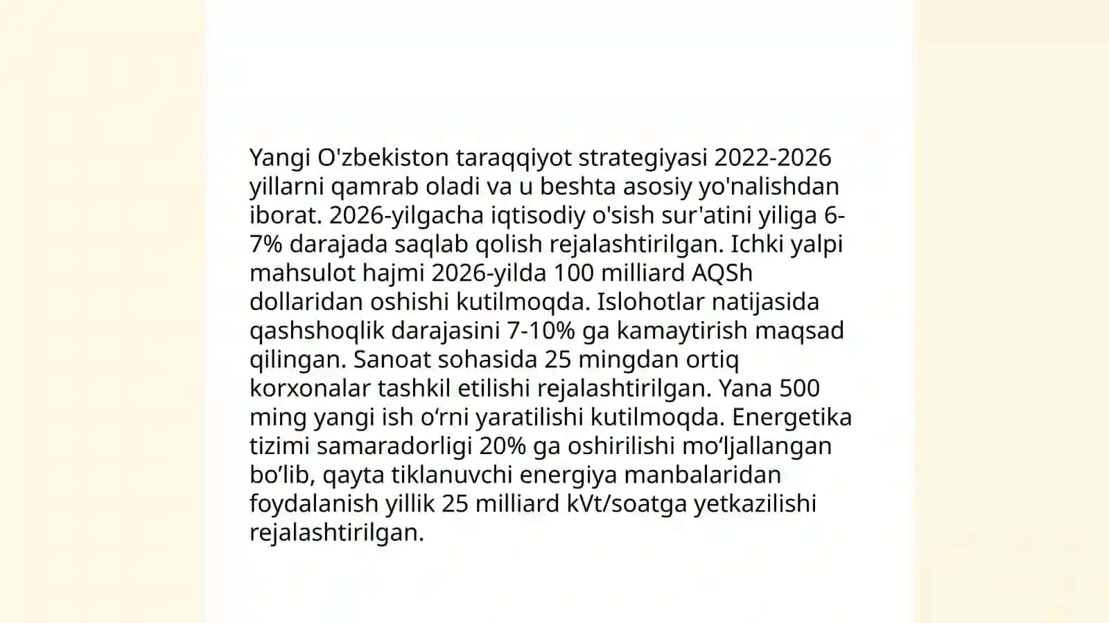 Yangi O'zbekiston taraqqiyot strategiyasi 3