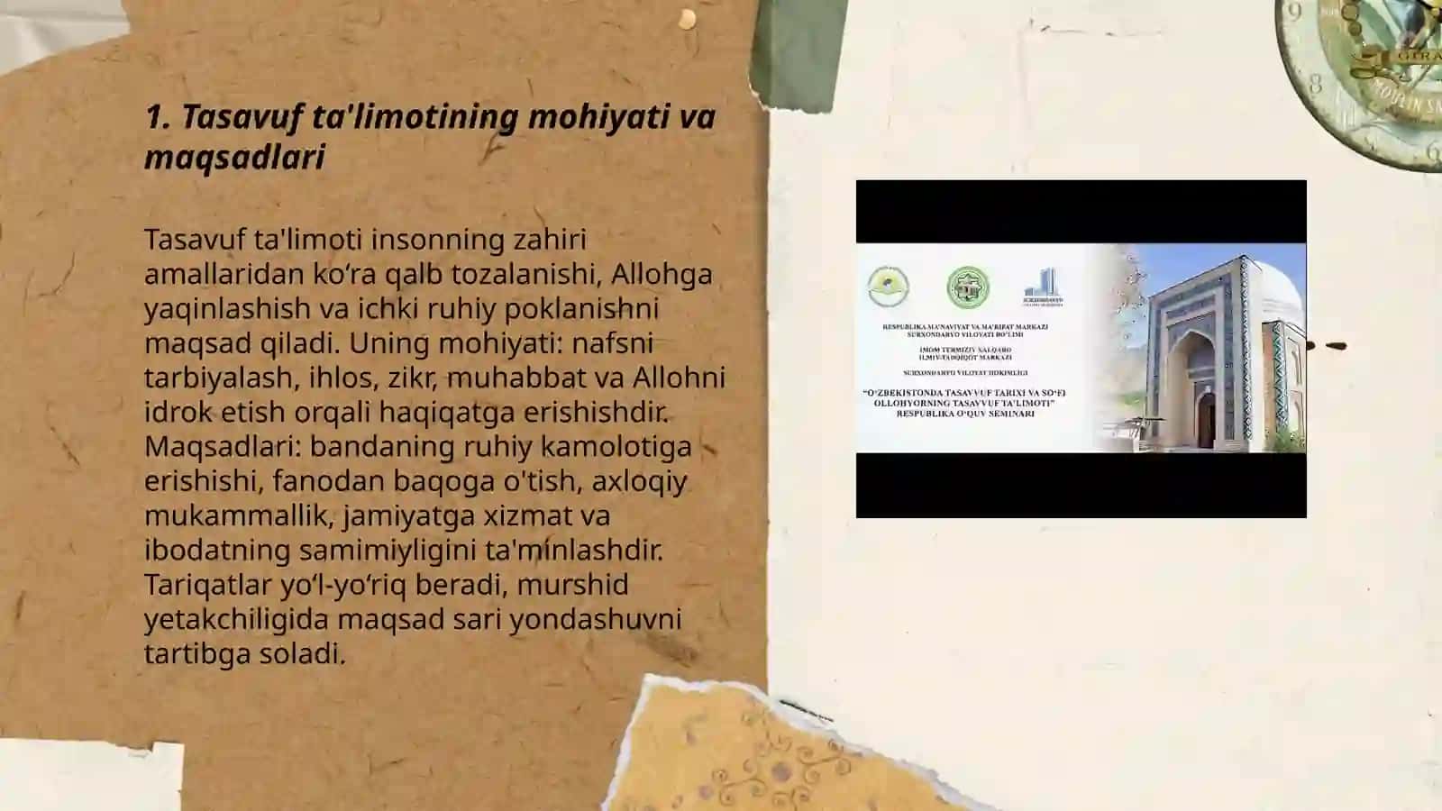 Tasavuf ta'limoti va uning tariqatlari 3