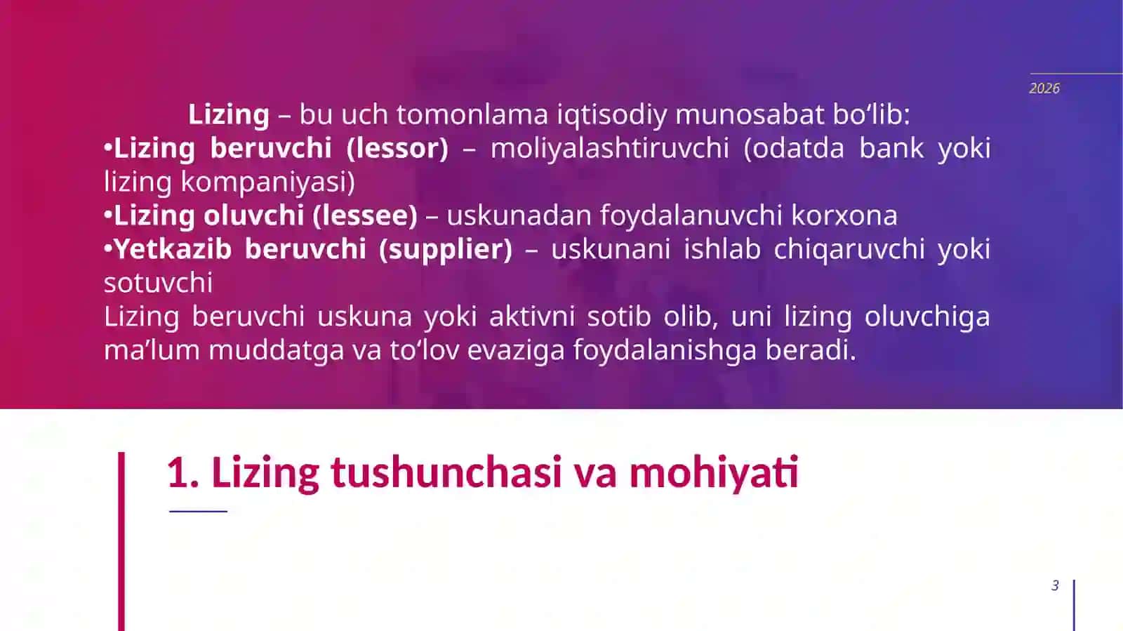 Investisiyalarni moliyalashtirishning lizing mexanizmi 3