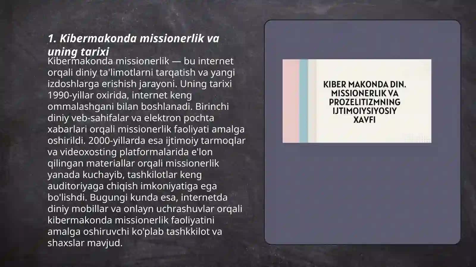Kibermakonda din omili. Missionerlik va prozelitizm tarix va bugun, targ'ibot usullari 3