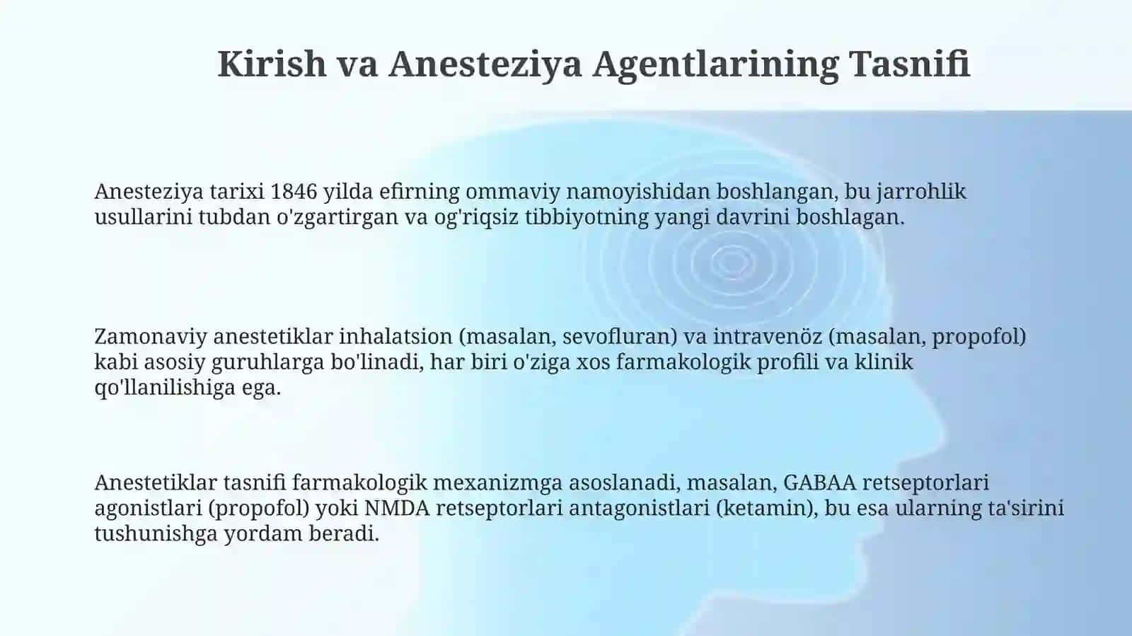 Zamonaviy anastetik vositalar 3