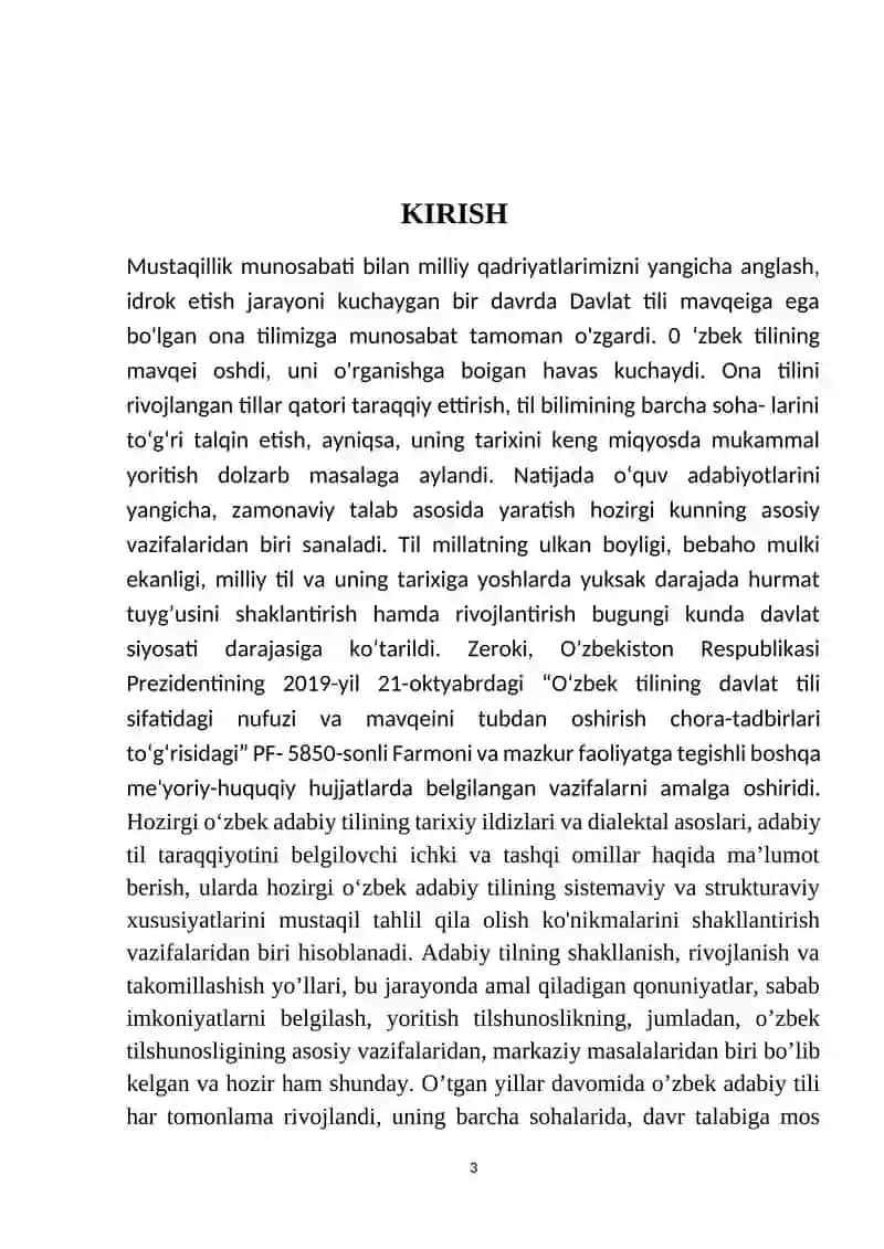 Hozirgi o’zbek adabiy tilining tarixiy taraqqiyoti 3