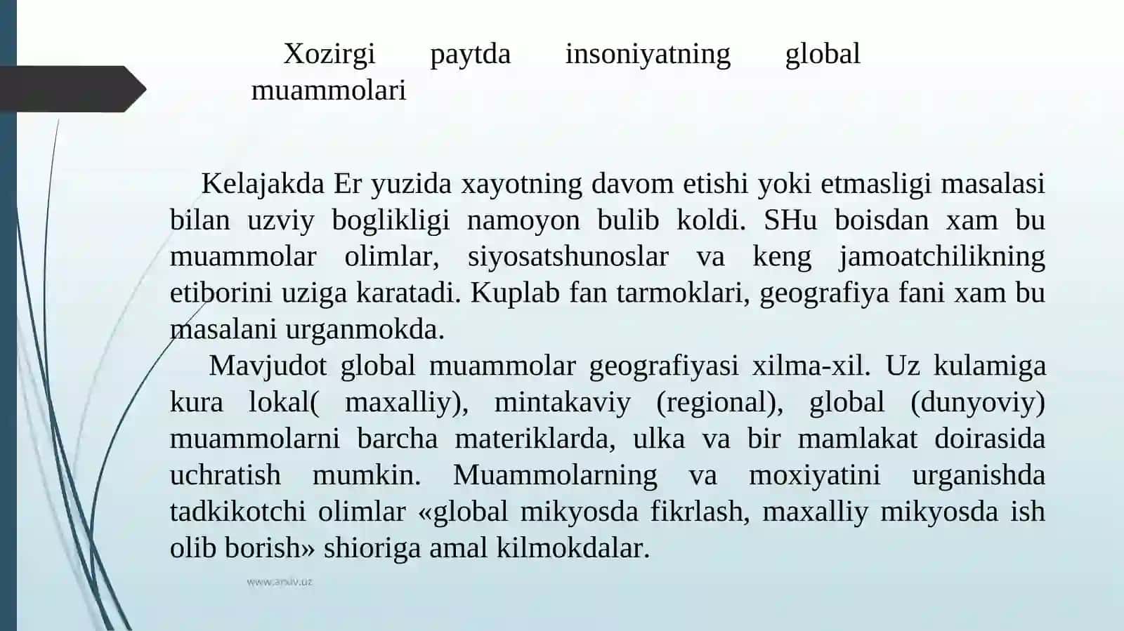 Global muammolar 3