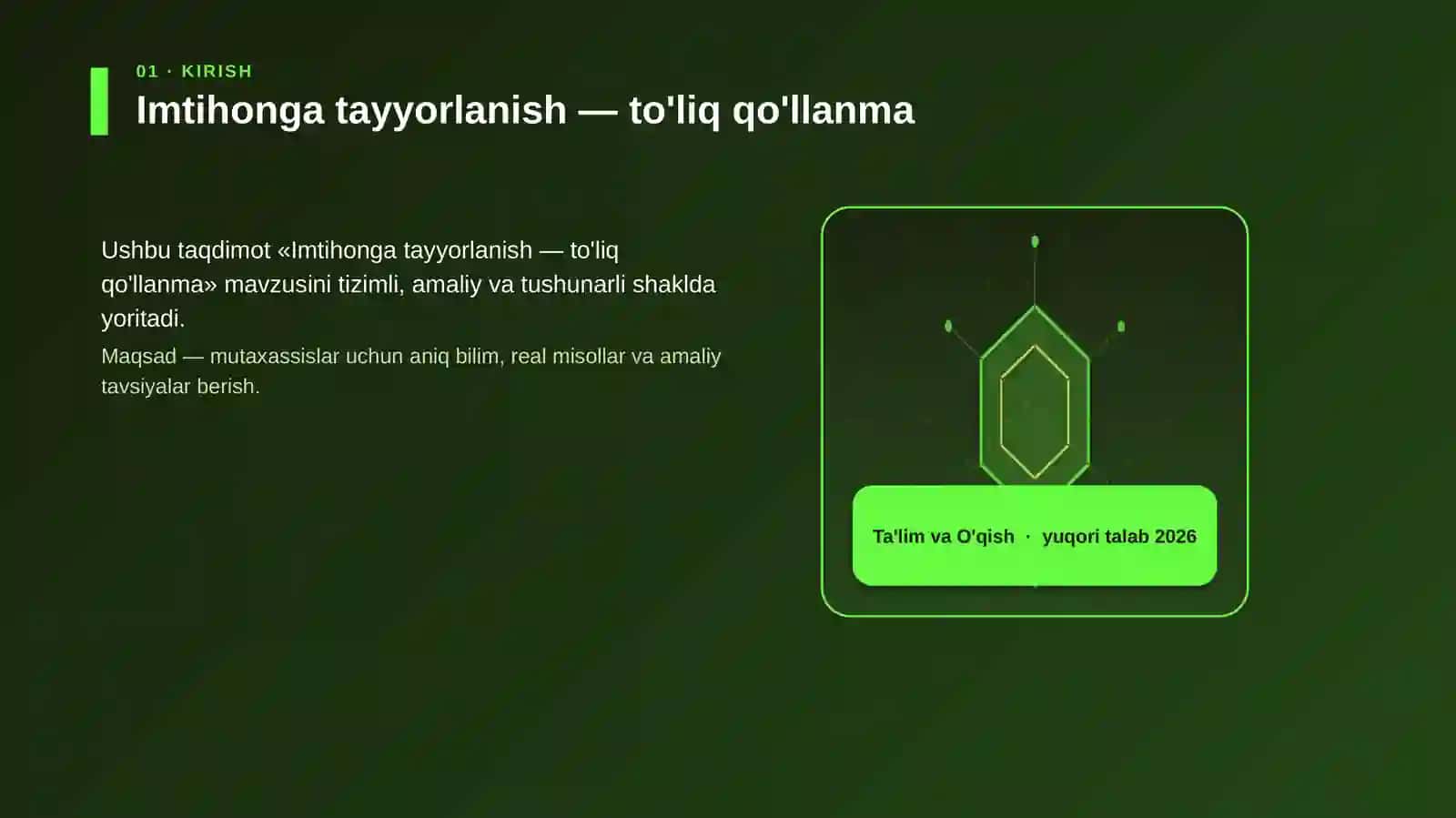 Imtihonga tayyorlanish — to'liq qo'llanma 3
