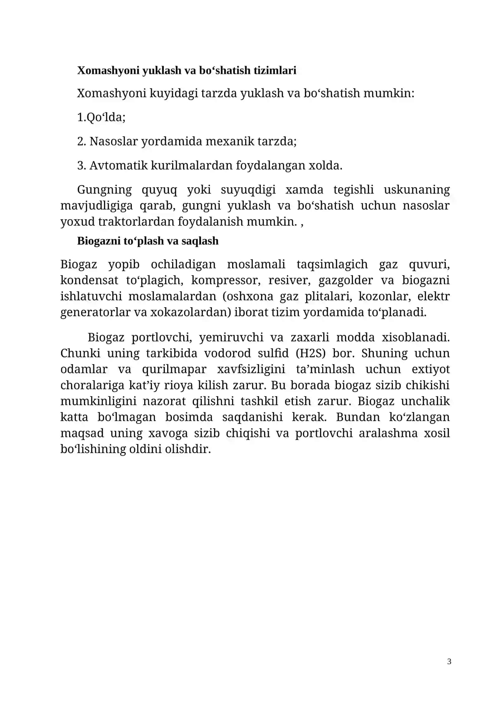 Xomashyoni yuklash va bo‘shatish tizimi 3
