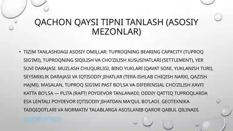 Yaxlit poydevor qurilmalari  2 3