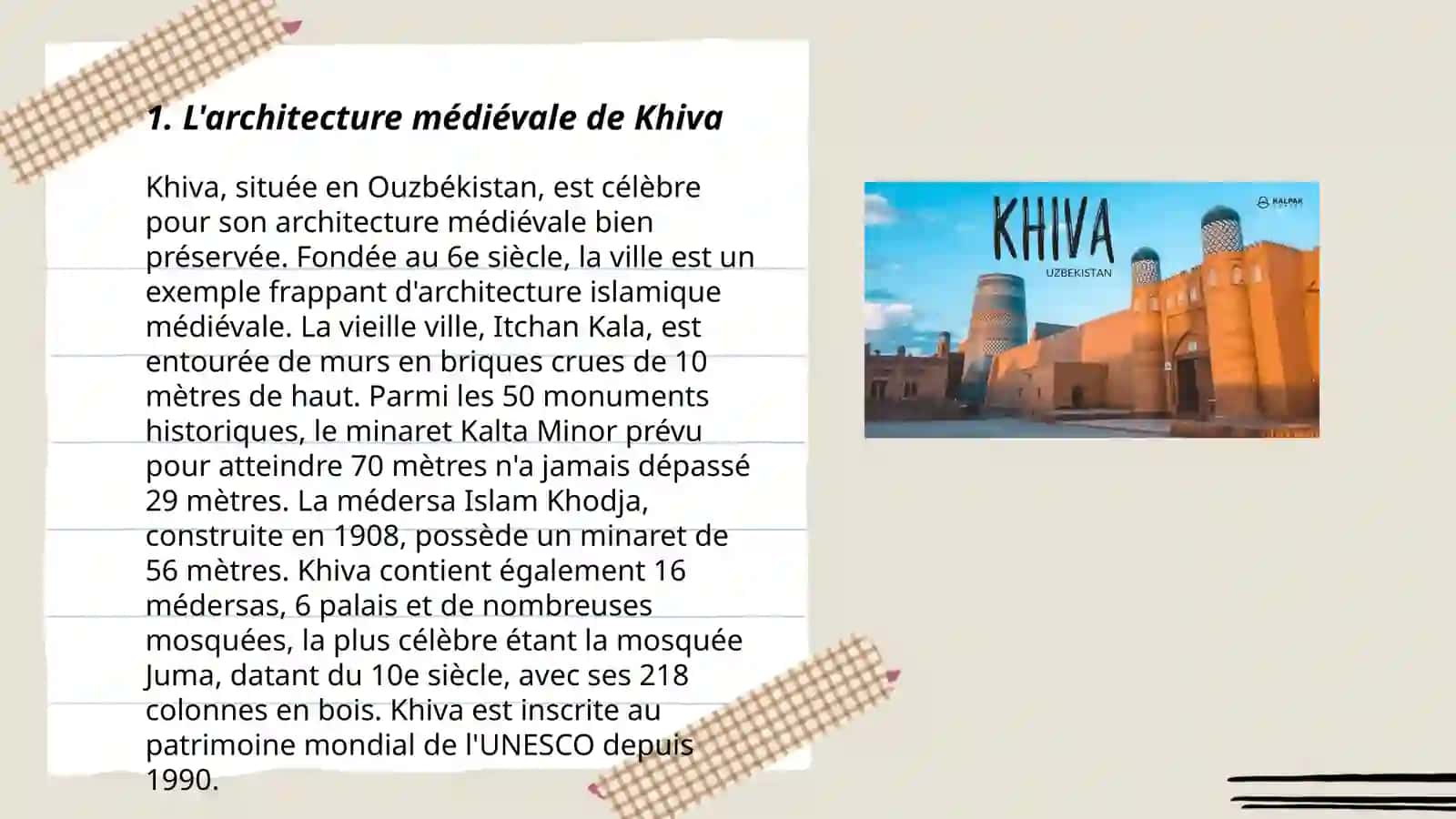 Khiva est une ville "Mille est une nuit" 3