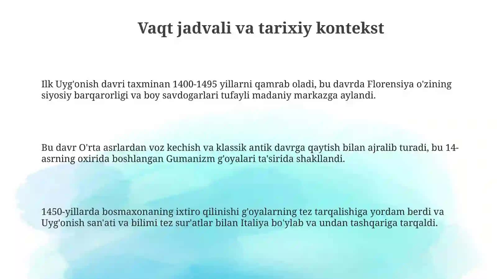 Ilk uygʻonish davri sanʼati va ijodkorlari 3