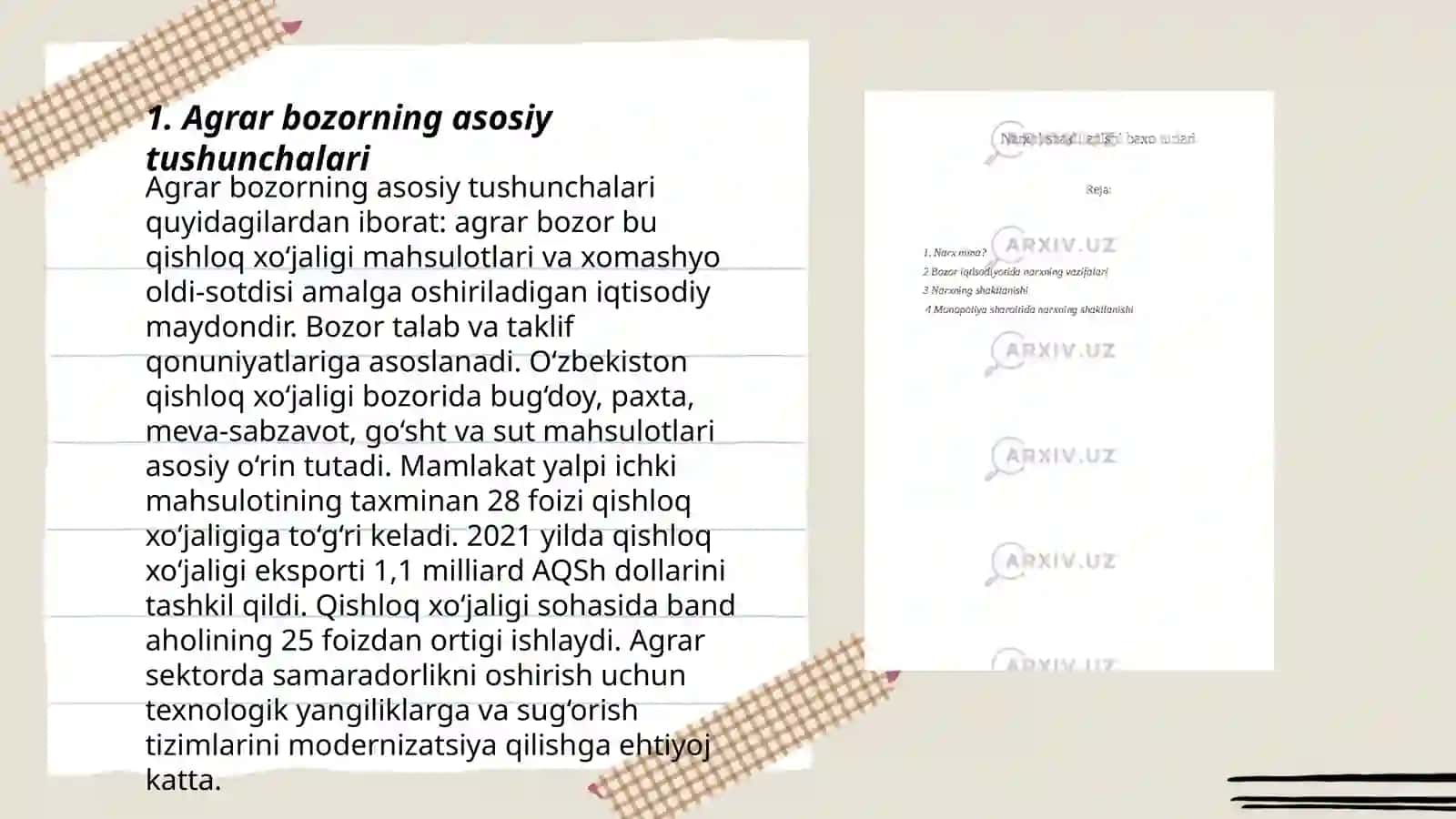 Agrar bozor va narxning shakllanishi 3