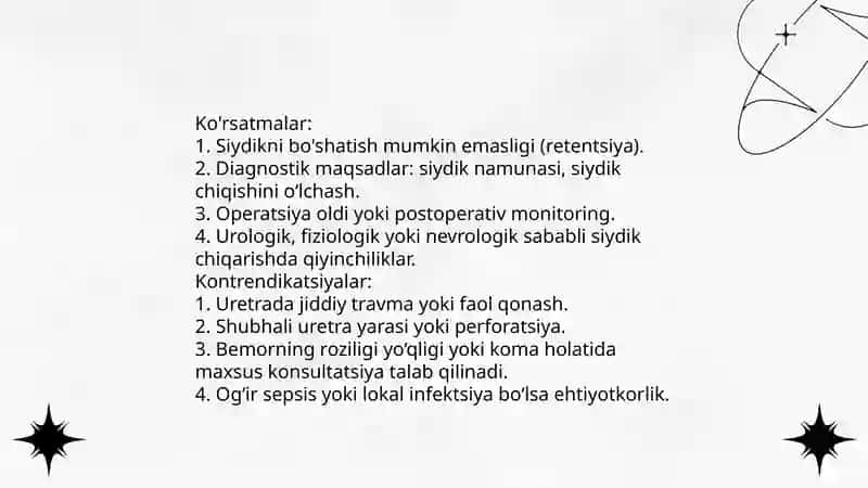 Erkaklar va ayollarga katetir qoyish 3