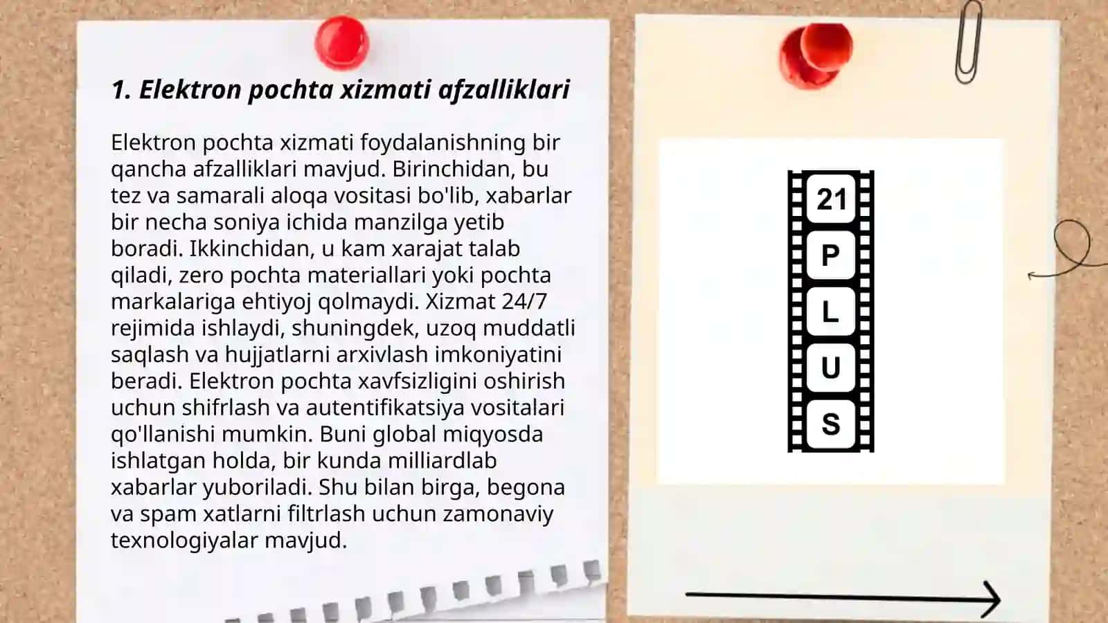 Elektron pochta xizmati afzalliklari 3
