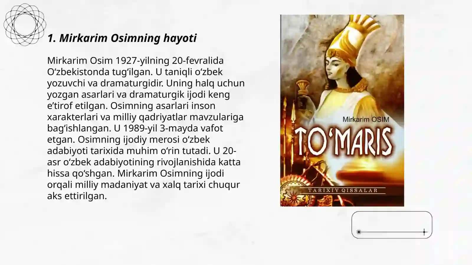 Mirkarim Osimning hayoti 3