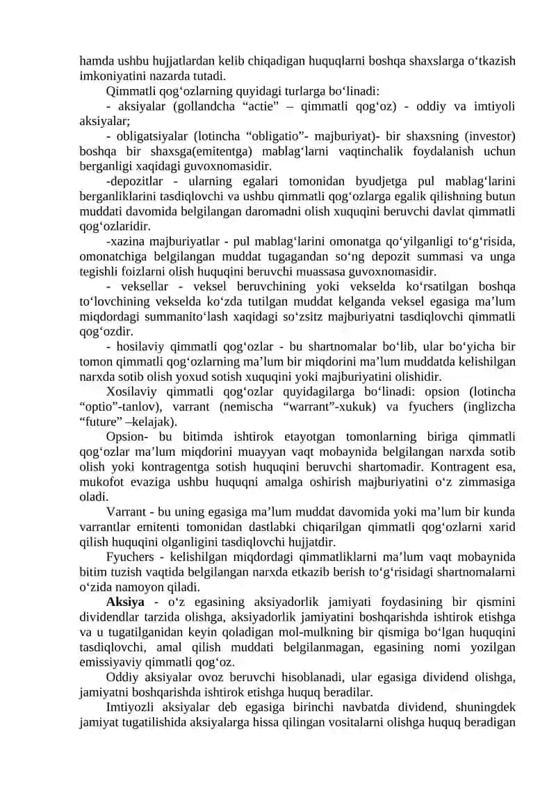 Investisiyalar hisobi 3