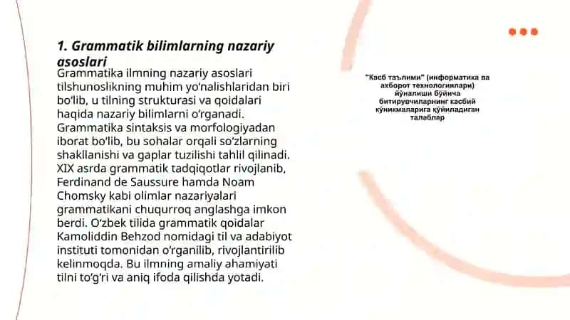O’qituvchining grammatik kompetentsiyasi 3