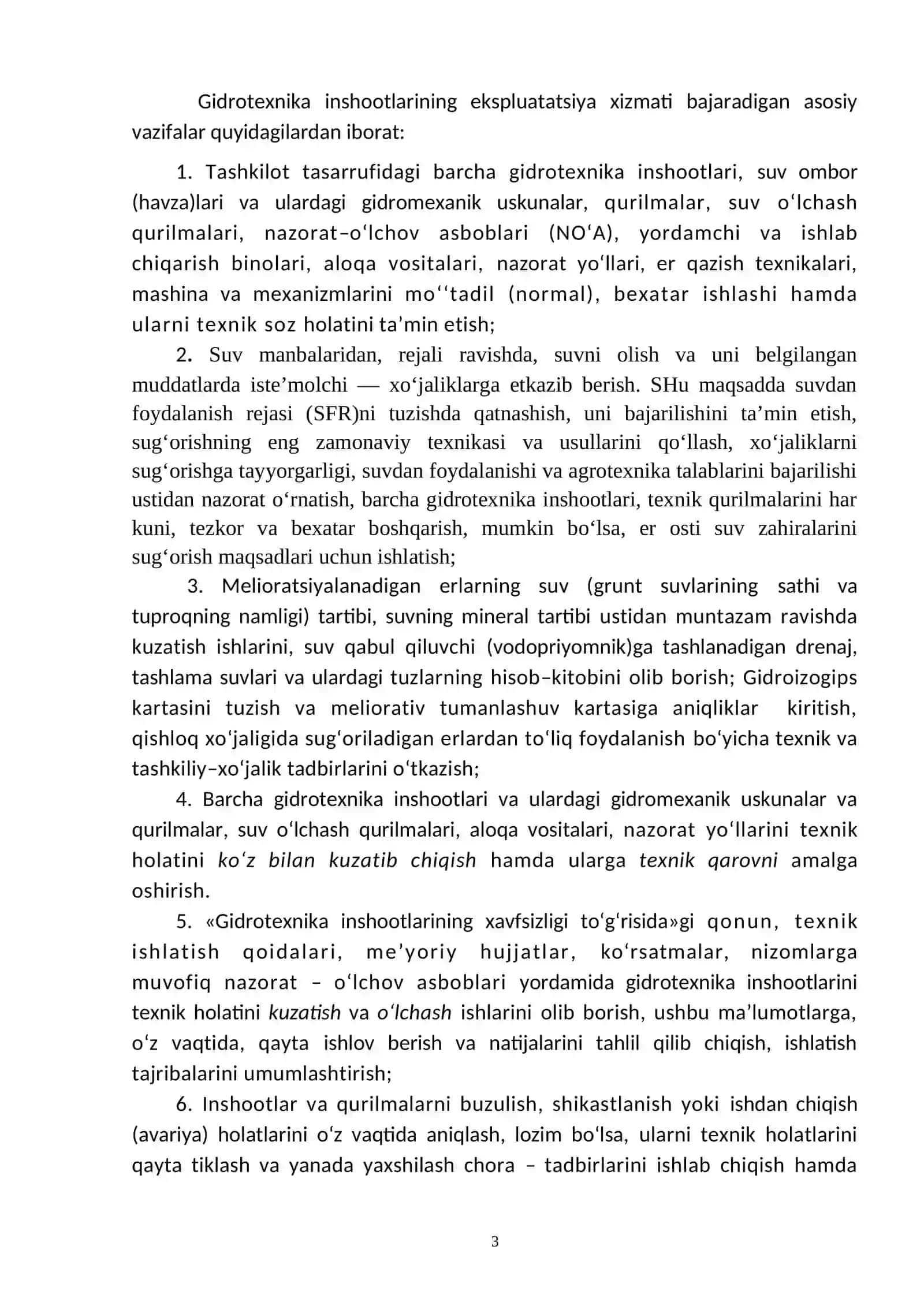 Gidrotexnika inshootlaridan foydalanish 3