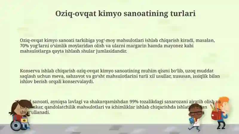 Oziq-ovqat kimyo sanoati turlari 3