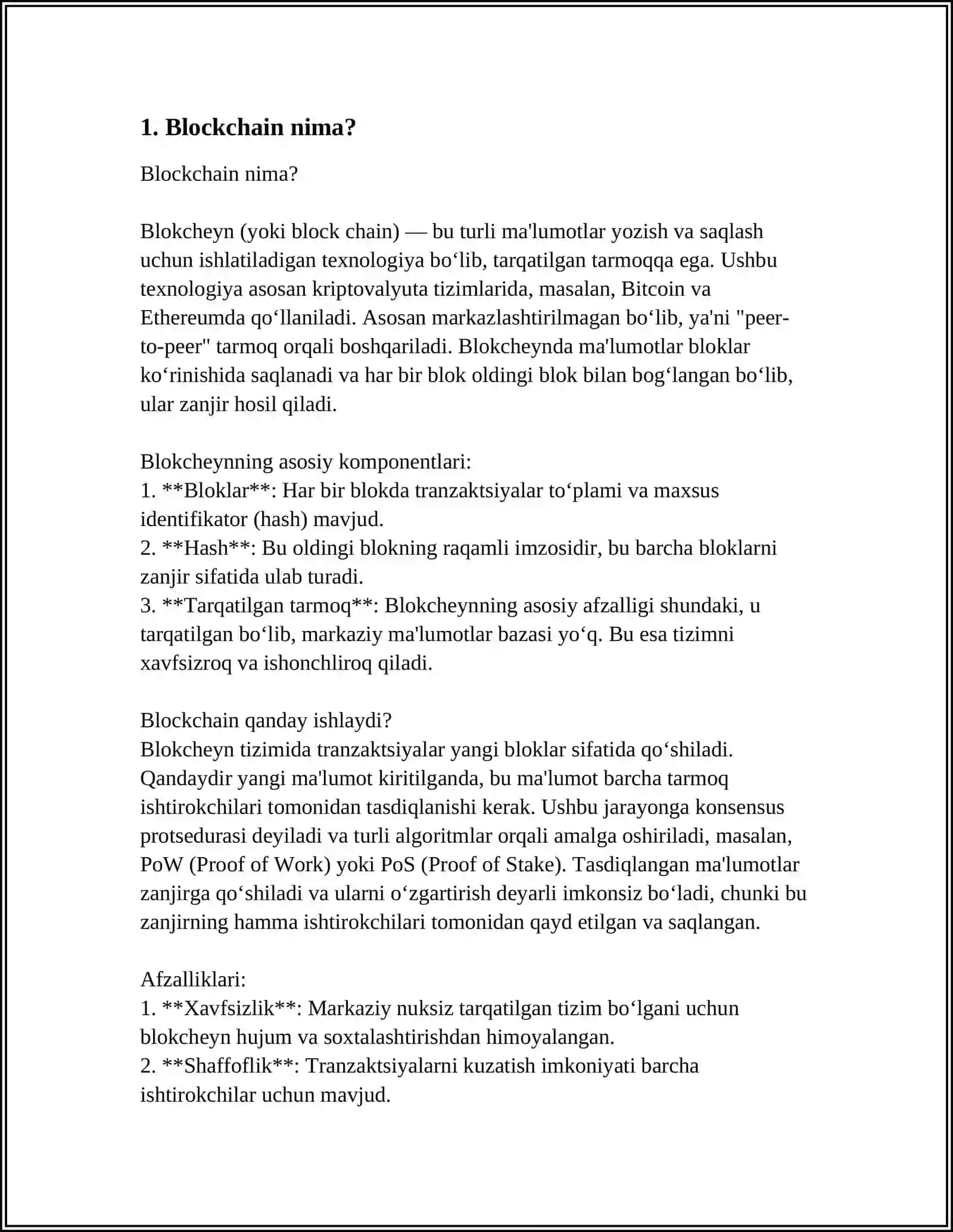 BLOCKCHAIN VA KRIPTOVALYUTA TEXNOLOGIYASI 3