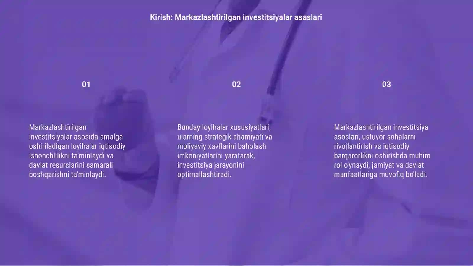 Markazlashtirilgan investitsiyalar 3
