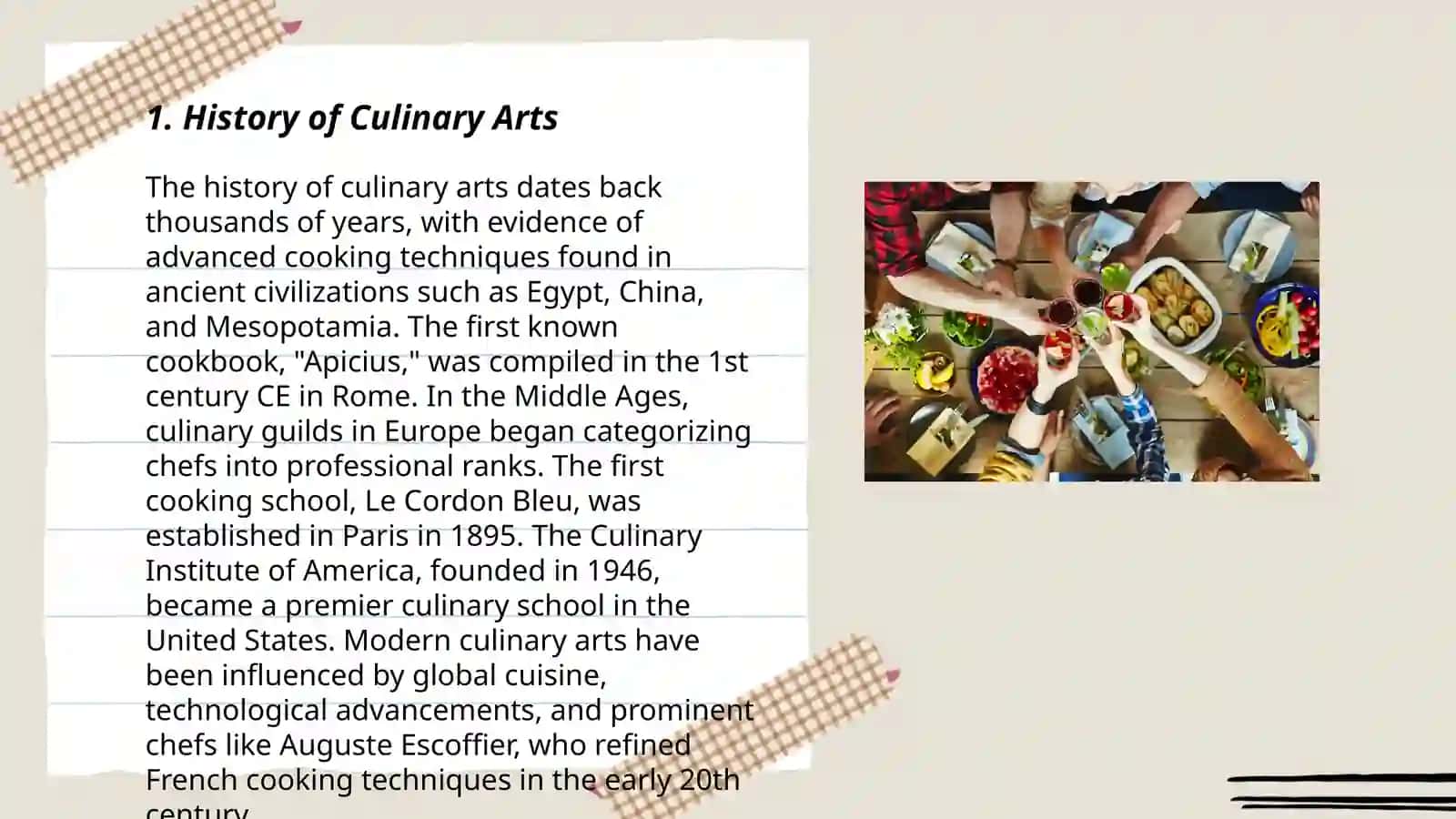 History of Culinary Arts 3