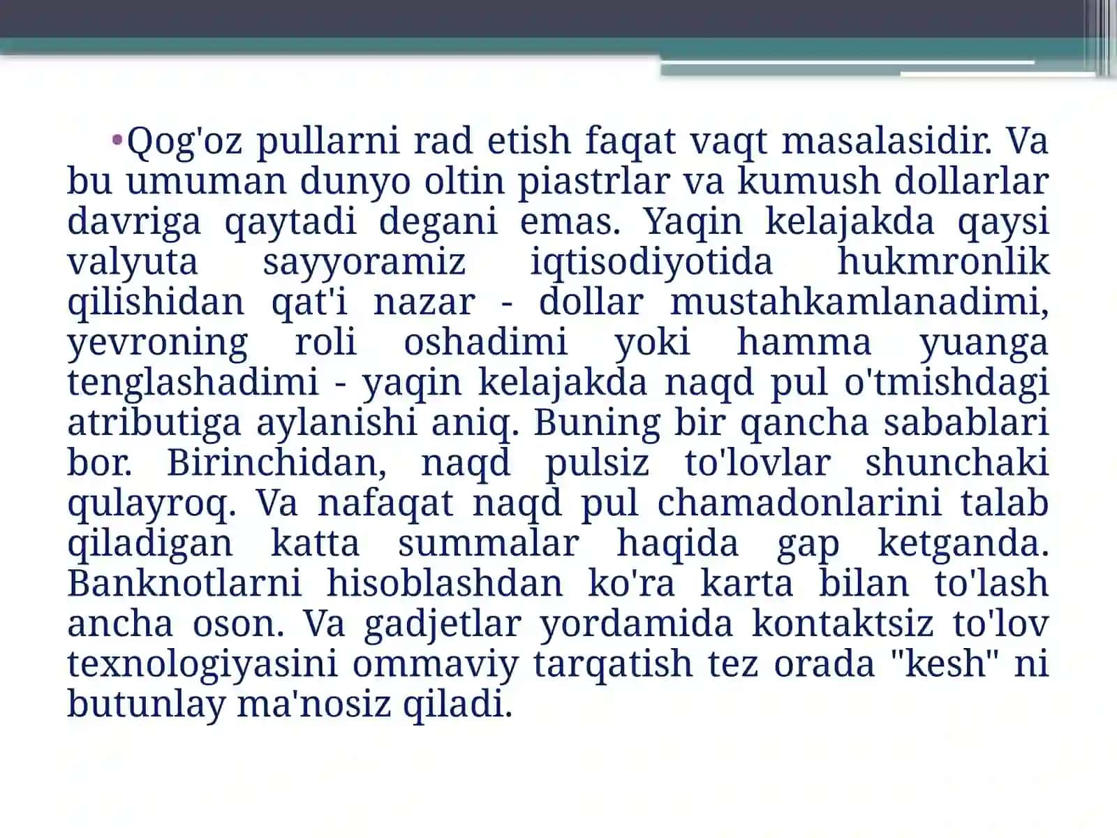 Dunyoni o’zgartiruvchi 7 ta moliyaviy yangiliklar 3