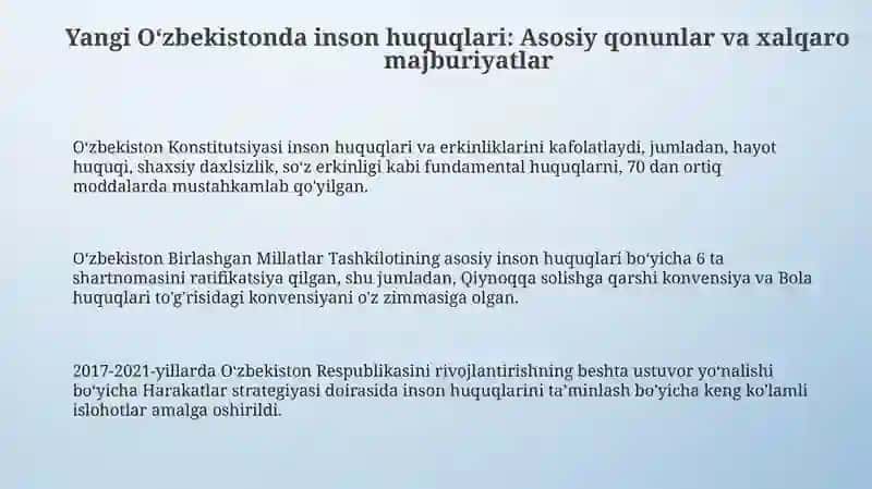 Yangi Ozbekistonda inson huquqlari 3
